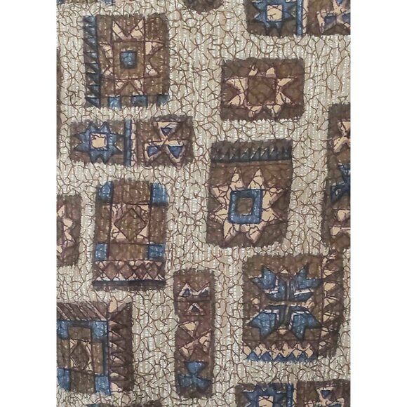 Stan Hicks Mens Hawaiian Casuals Vintage 50s Cropped Shirt Tiki Back Pleats M/L - Picture 9 of 9